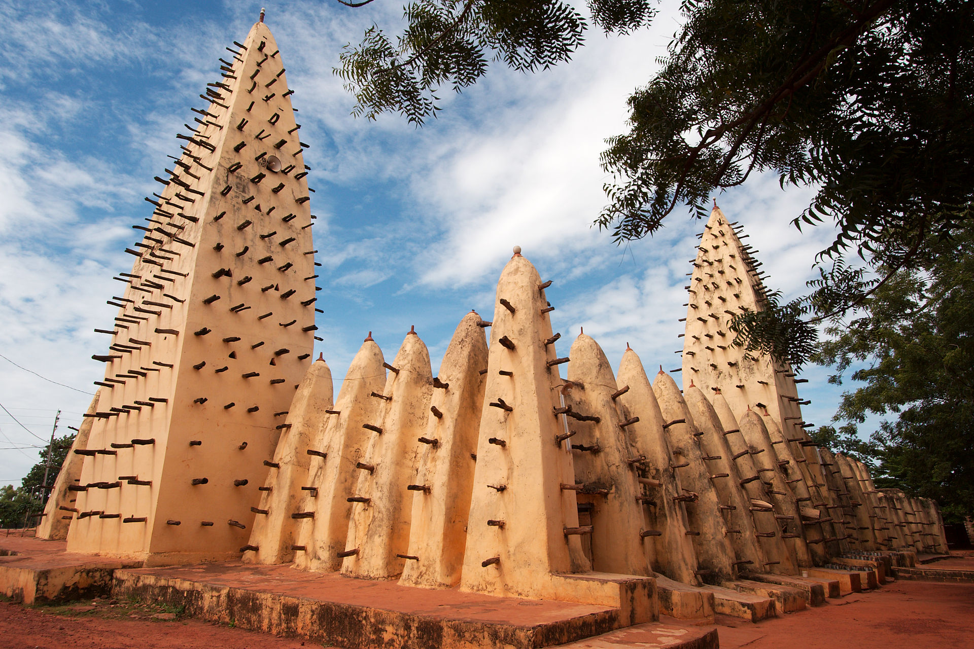 부르키나파소 보보-디울라소 그랜드 모스크.(The Grand Mosque of Bobo-Dioulasso&amp;#44; Burkina Faso) 