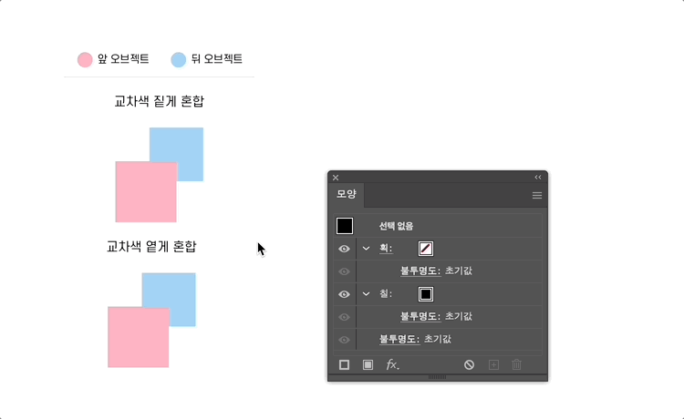패스파인더 교차색 짙게 혼합과 교차색 옅게 혼합 적용하기