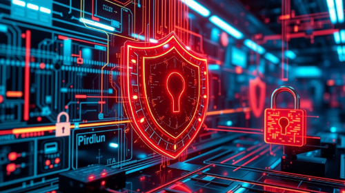 사이버 보안 위협과 최신 방어 기술에 대한 이미지입니다.
