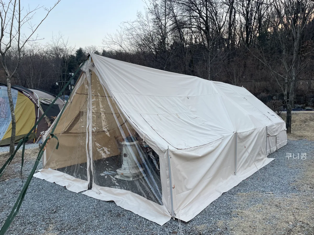 캠핑-바닥-그라운드-시트-유무에-따라-냉기가-큰지?-데크-파쇄석-후기-동기캠핑-꿀팁