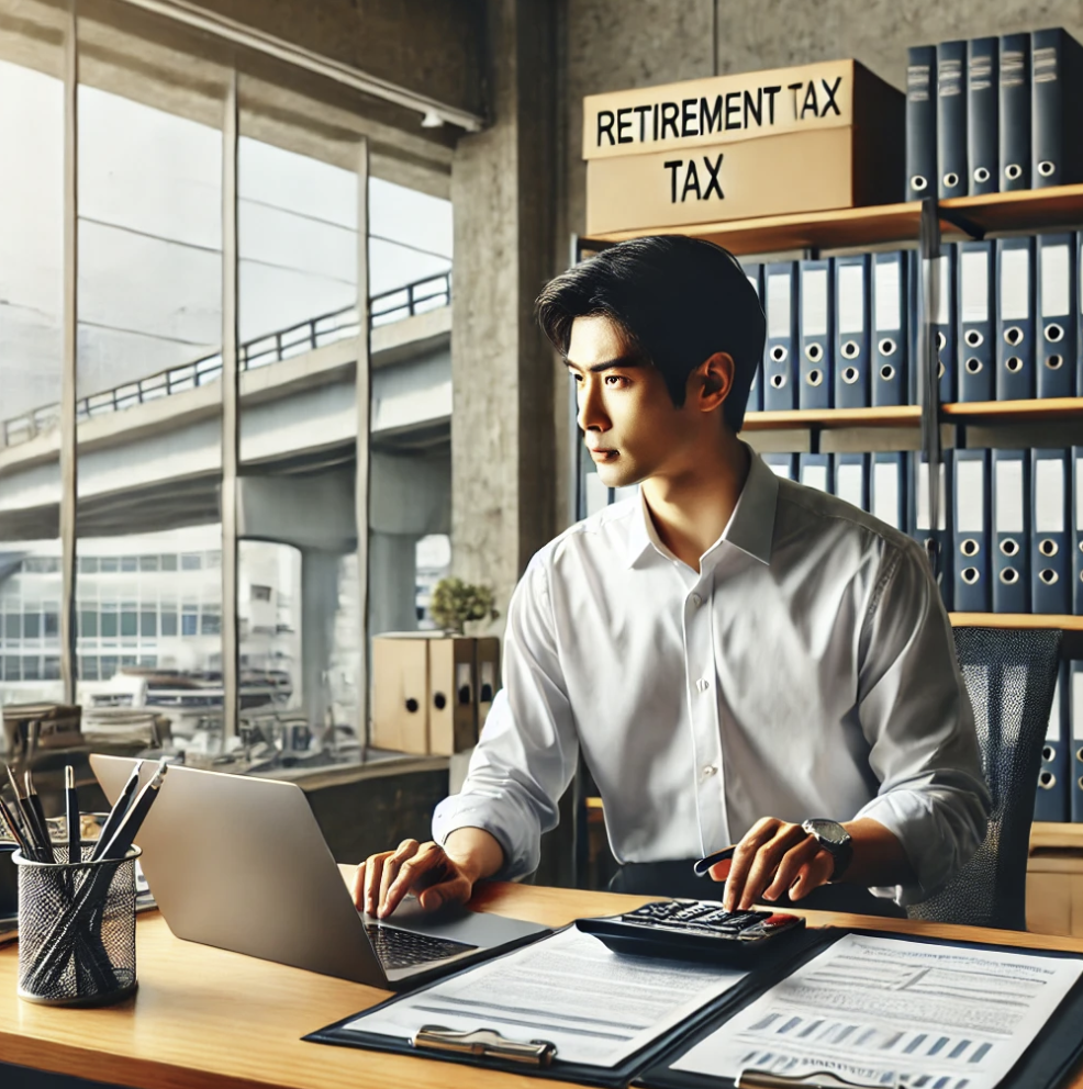 퇴직소득세 정산을 계산하는 회계사