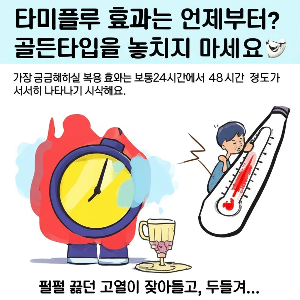 타미플루 해열 효과 시점 및 증상 완..