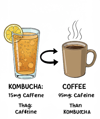 콤부차 카페인: 얼마나 있을까?