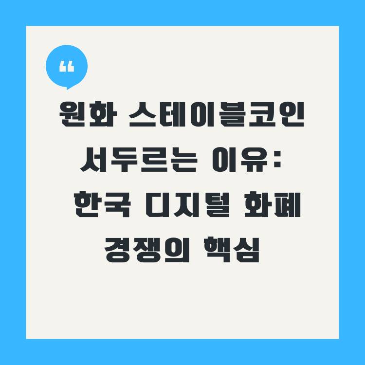 원화-스테이블코인-서두르는-이유:-한국-디지털-화폐-경쟁의-핵심