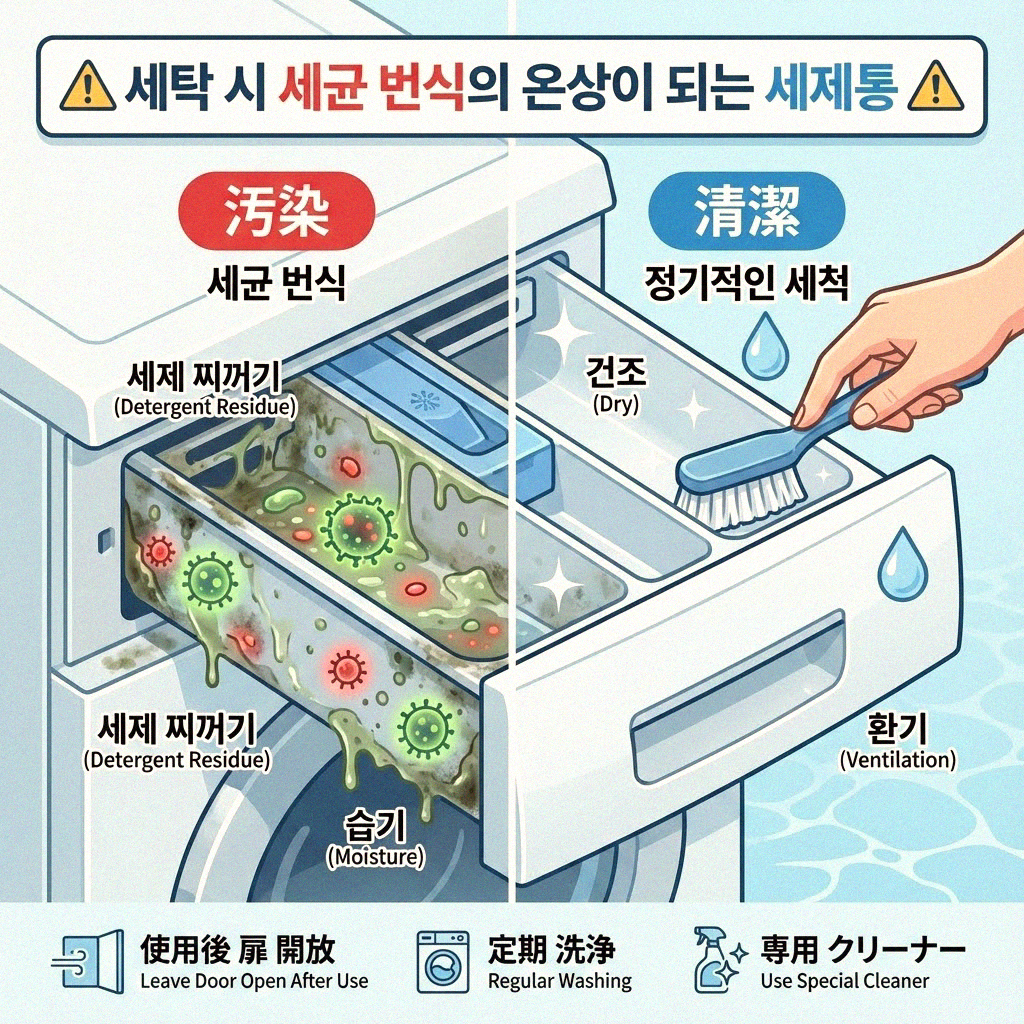 세탁기 세제통 그냥 두면 큰일 나는 이유