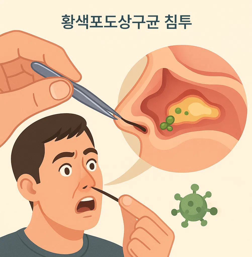 6:4 비율, 전용 코털 트리머로 코털을 정리하는 장면, 회전형 날 구조 확대, 사용 전후 손과 기기를 소독하는 모습, 밝은 조명 아래 거울을 보며 정리하는 사람, 안전&middot;위생 강조 인포그래픽