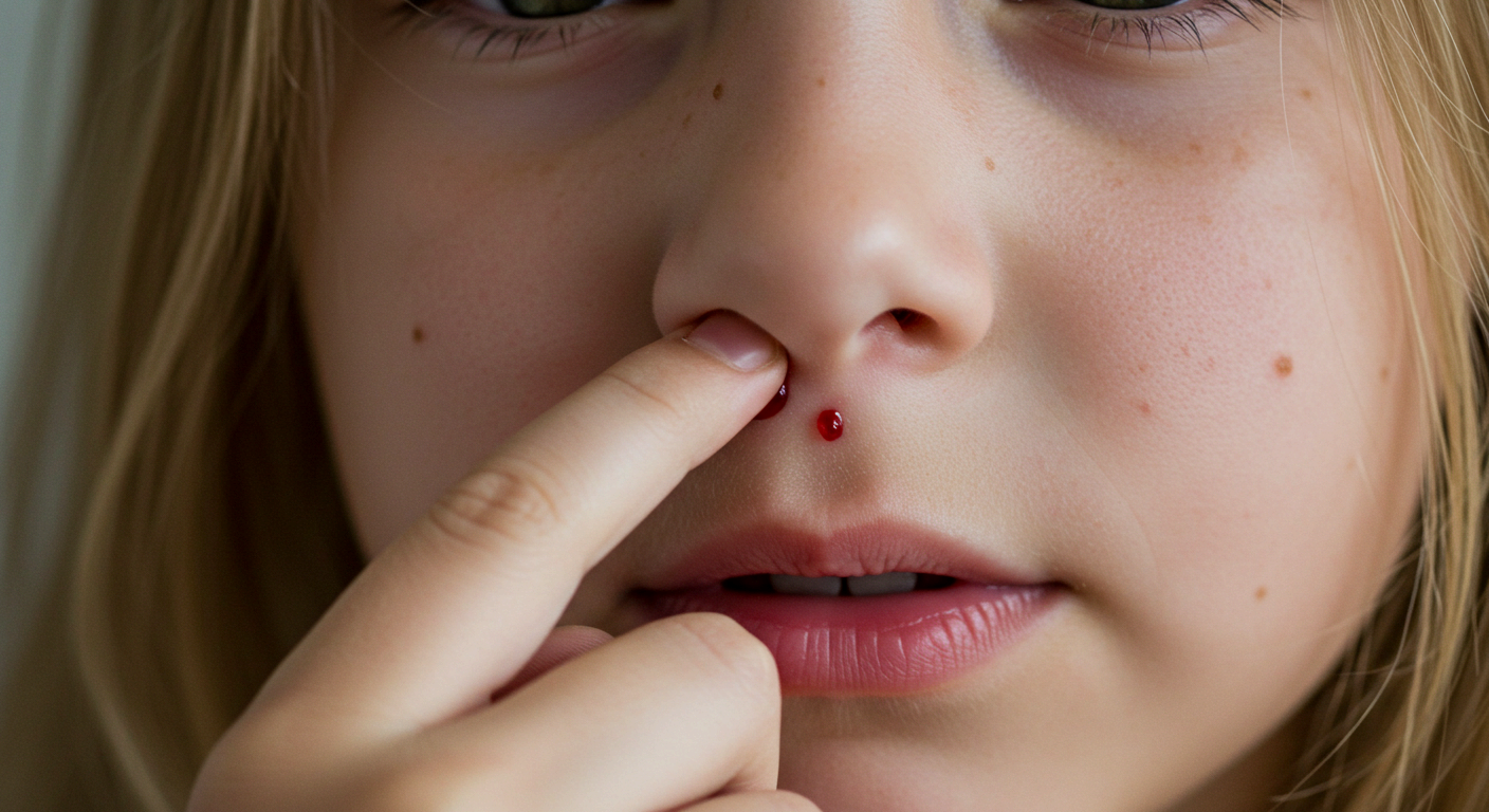 아이들 코피, 자주 후비거나 자극해서 생기는 경우 많아요.