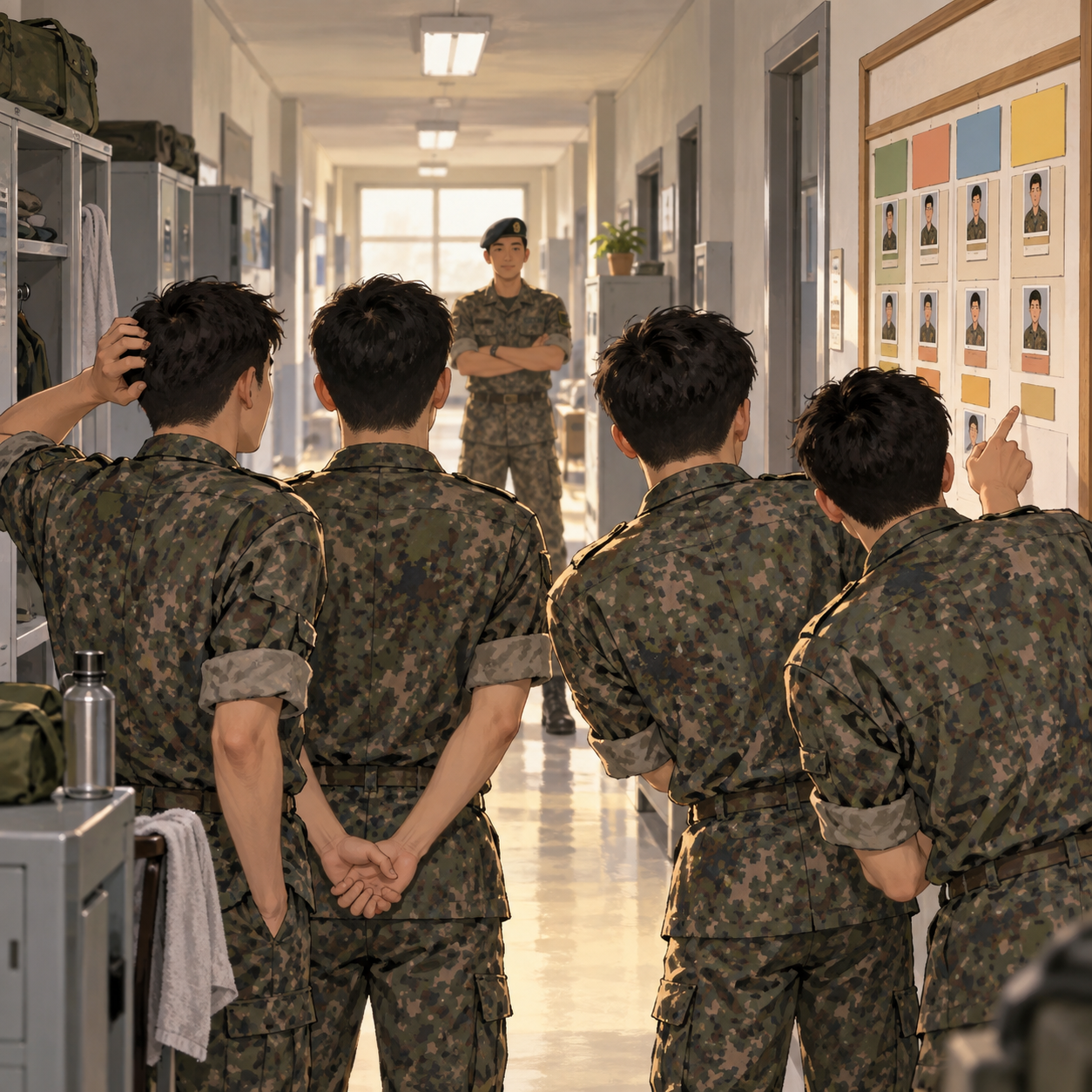 신병4의 이야기 주제를 상징하는 자체 제작 일러스트
