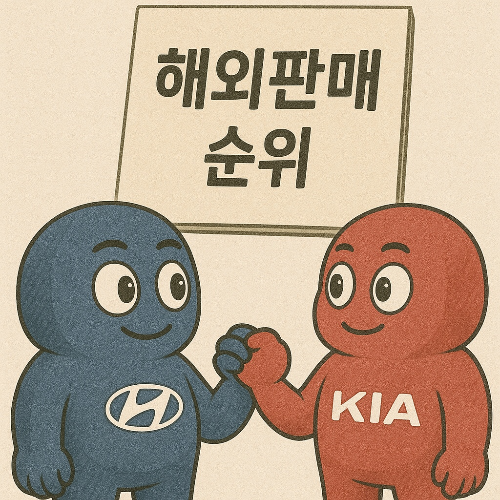 현대차 vs 기아차 해외판매순위