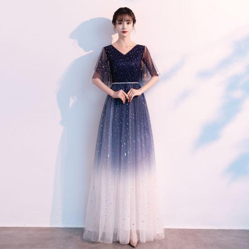 칸타타 합창복 합창단복 여성 공연 의상 드레스 성인-해군