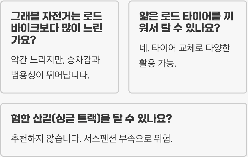 그래블자전거 입문자를 위한 완벽 가이드, 로드와 MTB 중간 성격 이해하기