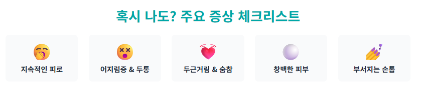 빈혈 어지러움 증상 철결핍성 자꾸 어지럽고 피곤하다면? 검사 치료 병원
