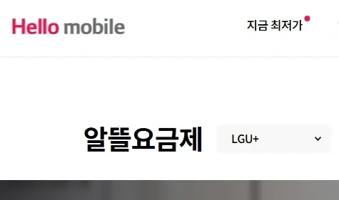 알뜰폰 비교 헬로모바일 이미지