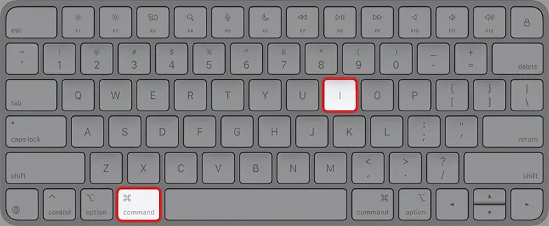 파일 &amp; 폴더 정보 가져오기 단축키는 command⌘ + I