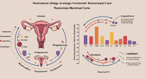 생리 주기 동안 호르몬 변화(에스트로겐과 프로게스테론 수치가 급격히 변동)