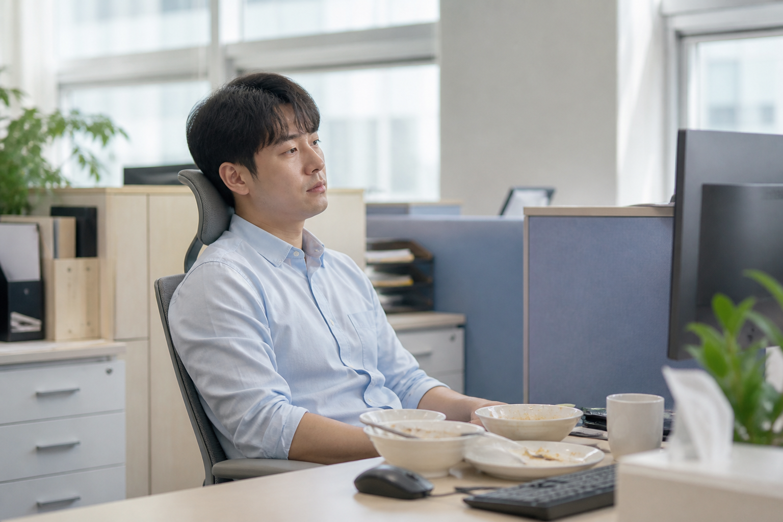 식사 뒤 오래 앉아 있는 생활