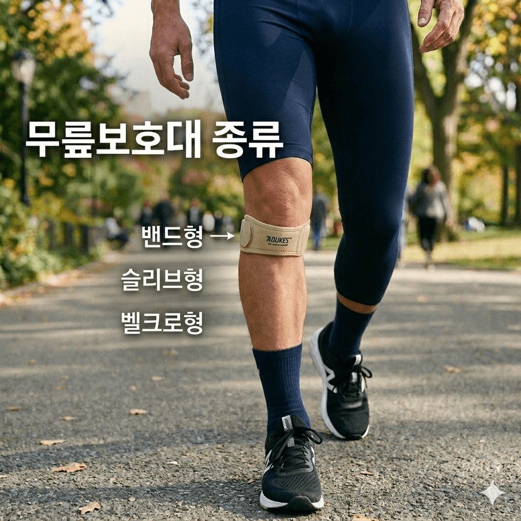 무릎 보호대 종류, 선택법