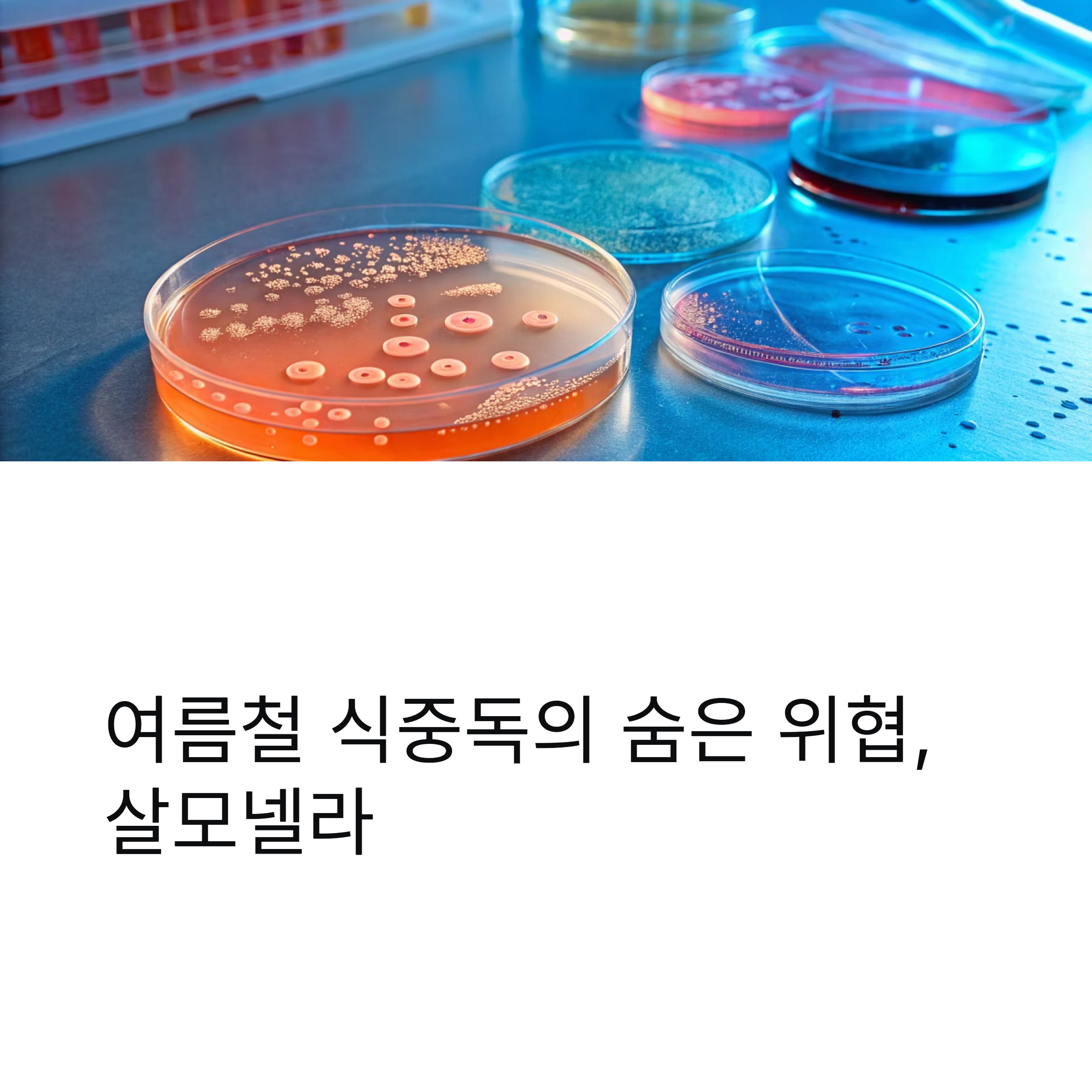 여름철 식중독의 숨은 위협, 살모넬라