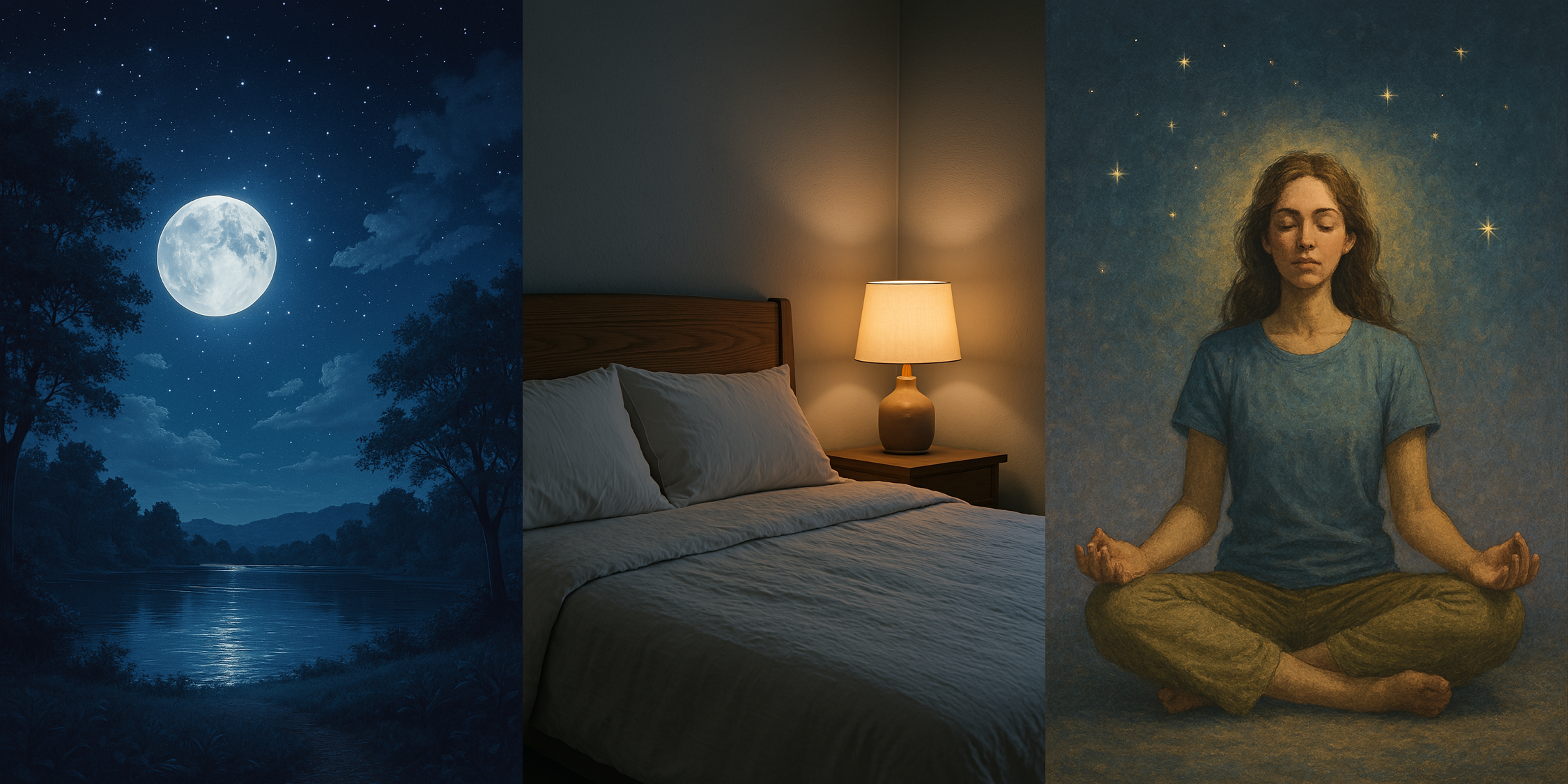수면도움 달빛 조명 명상