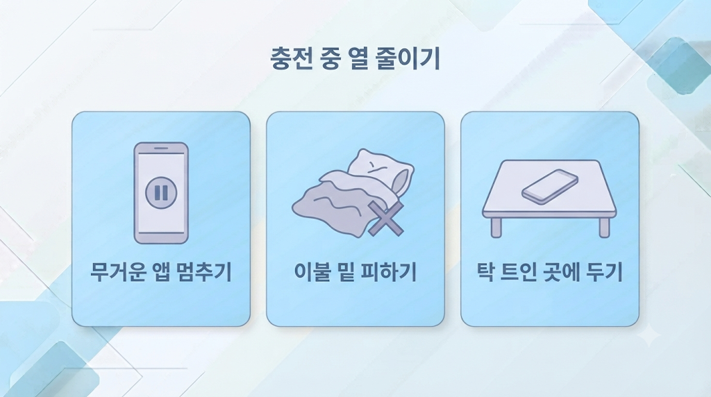 충전 중 발열 줄이는 방법