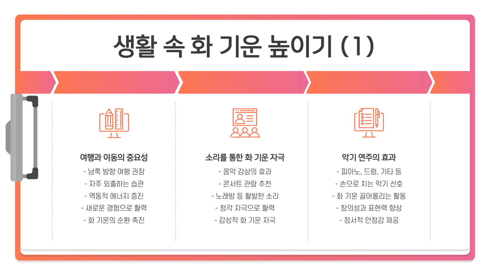 화(火) 기운이 부족할 때