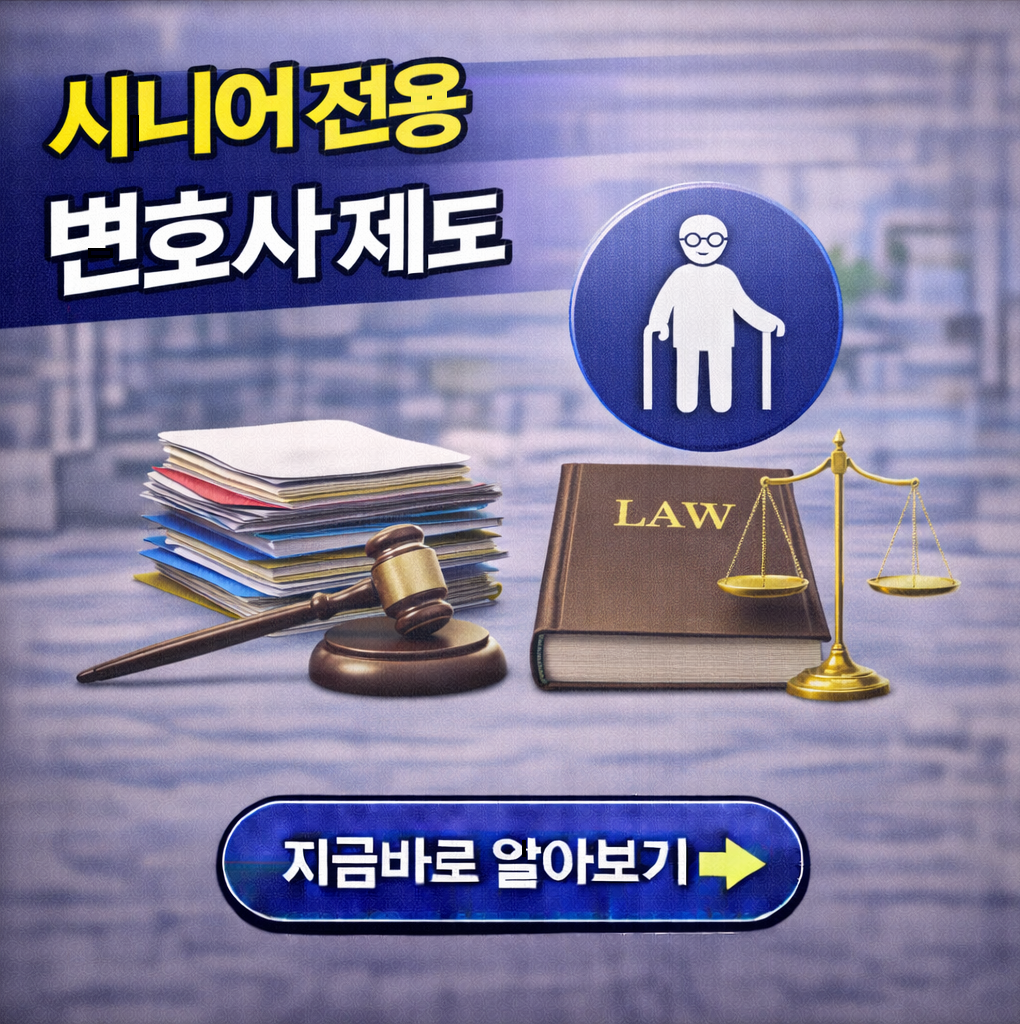 "2026년 노인 무료 법률 상담 총정리! 시니어 전용 변호사단으로 든든한 지원 받으세요~!"