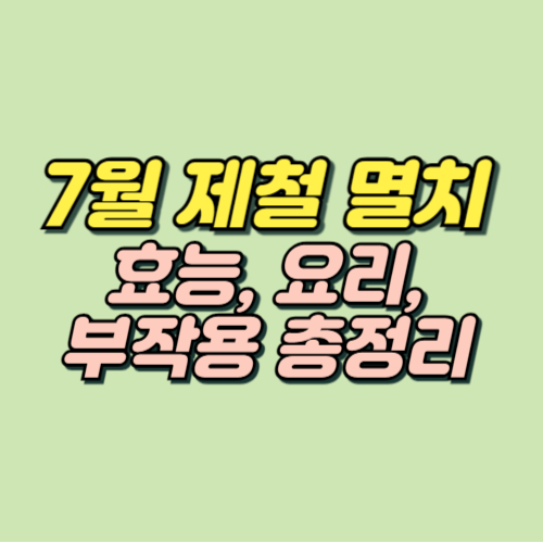 7월 제철음식