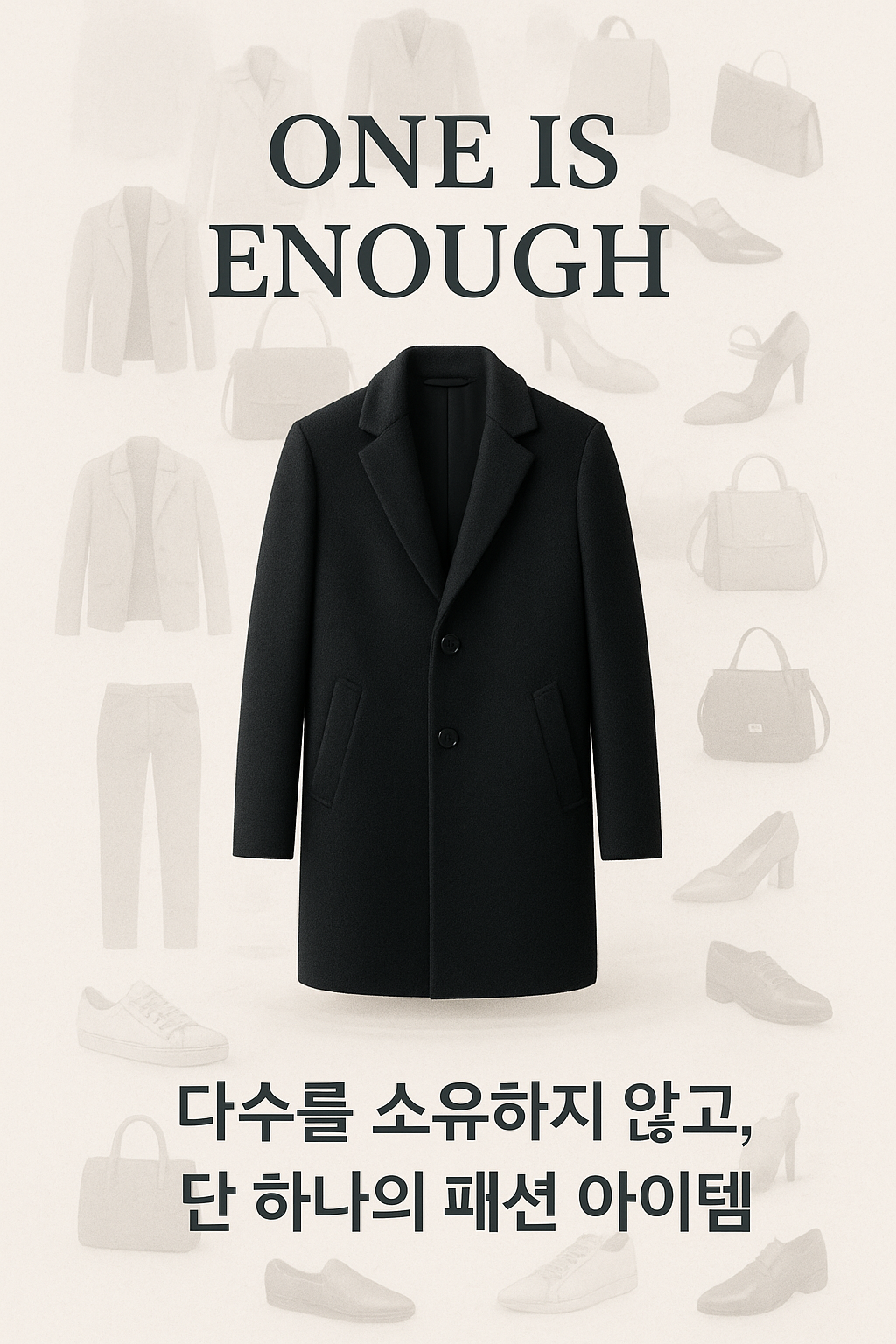 다수를 소유하지 않고, 단 하나의 패션 아이템