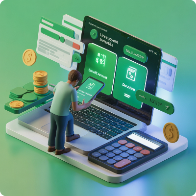 실업급여 모의계산 이미지