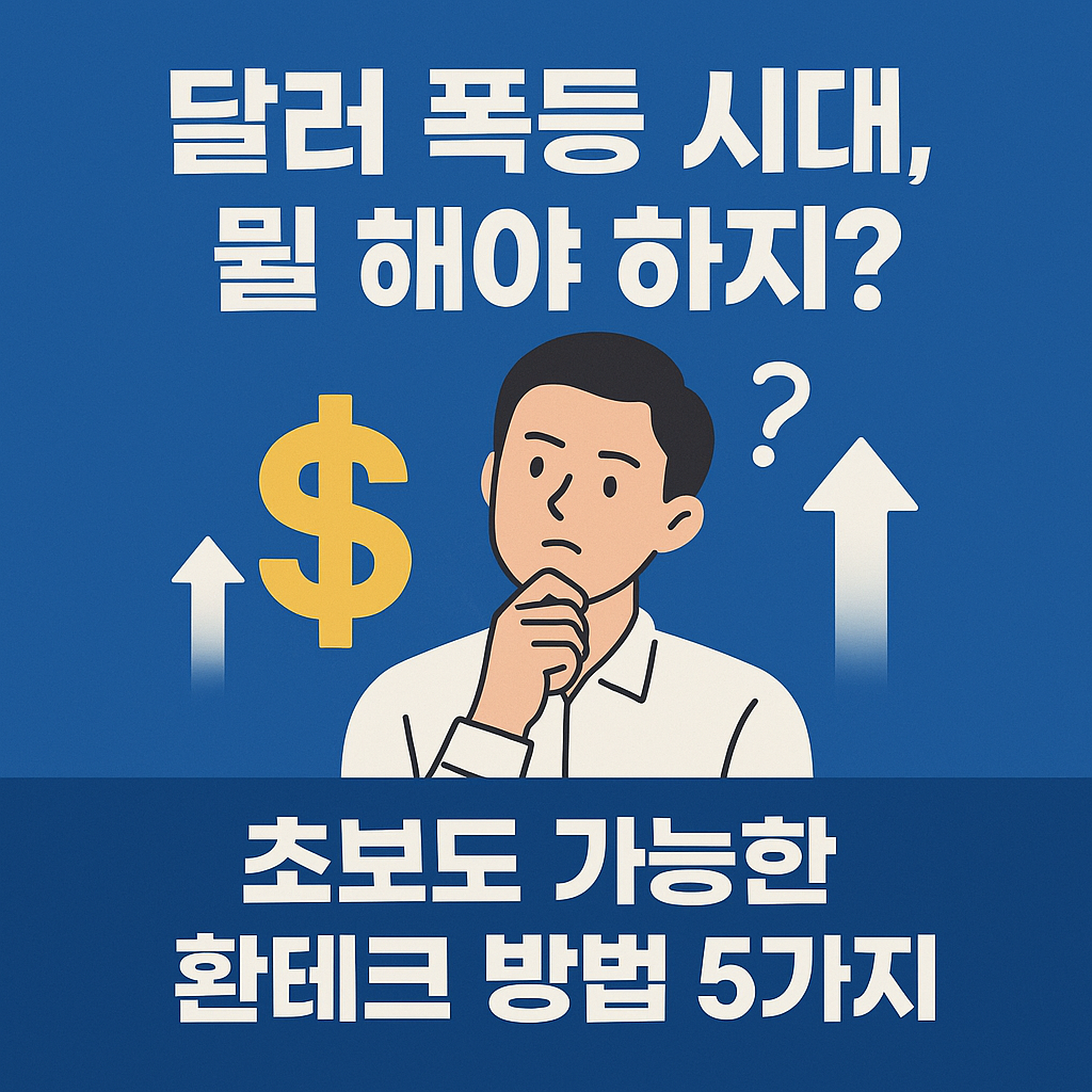 달러 폭등 시대, 뭘 해야 하지? 초보도 가능한 환테크 방법 5가지
