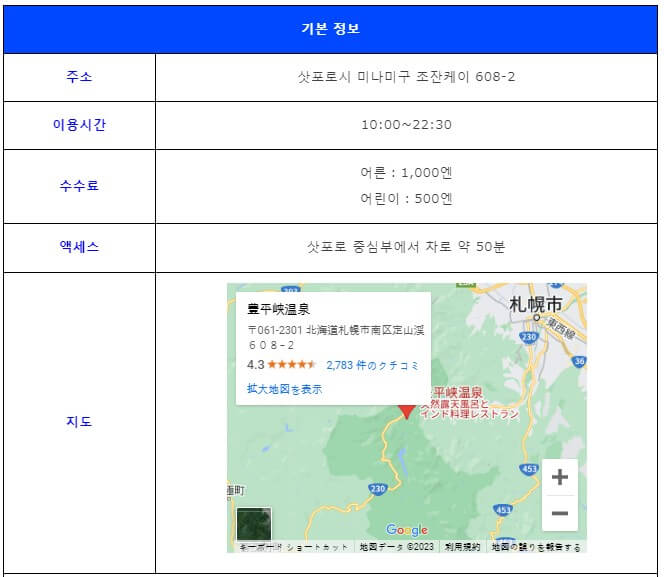 토요히라쿄-온천