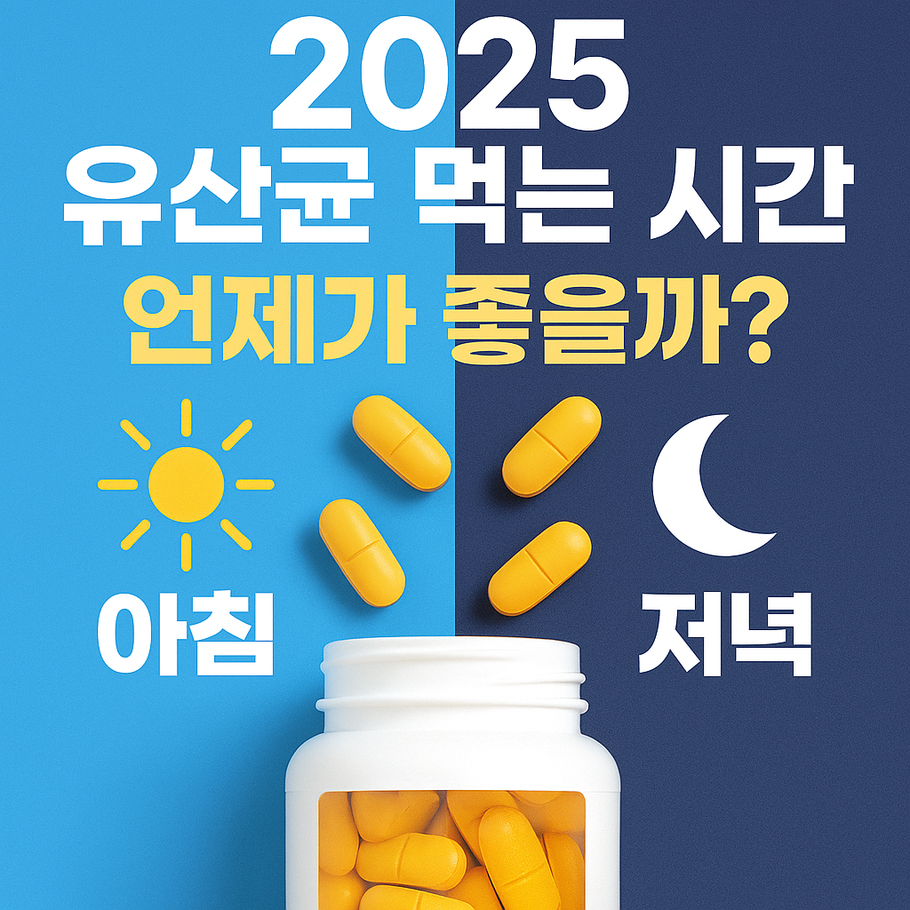 2025 유산균 먹는 시간, 아침과 저녁 중 언제가 좋을까