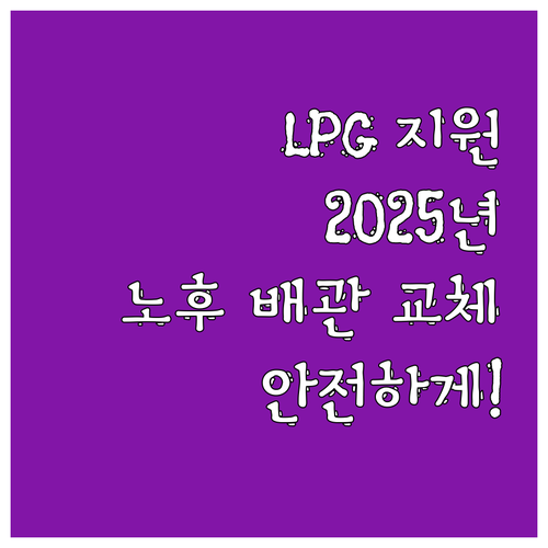 2025 LPG 안심 지원, 노후 가..