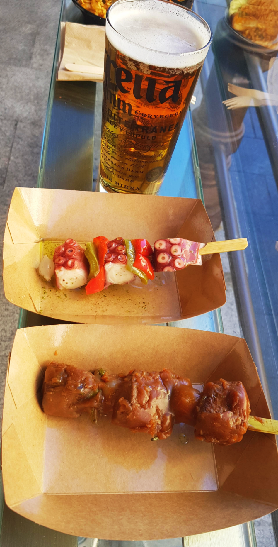 스페인 마드리드 산 미겔 시장 해산물 꼬치