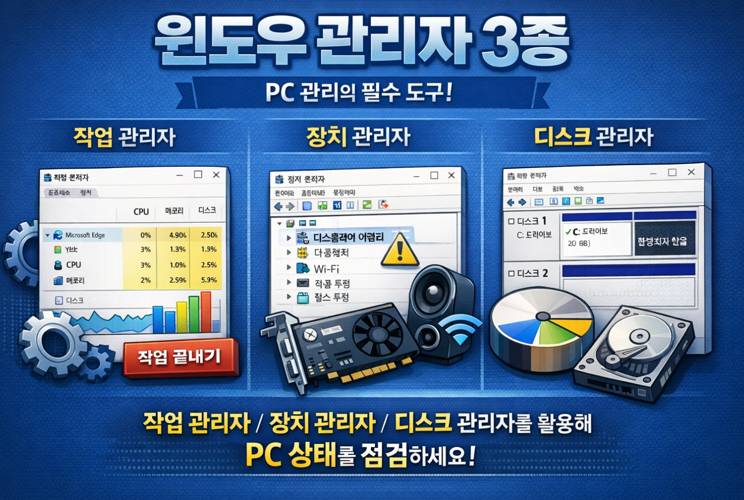 윈도 관리자 3종 관련 사진