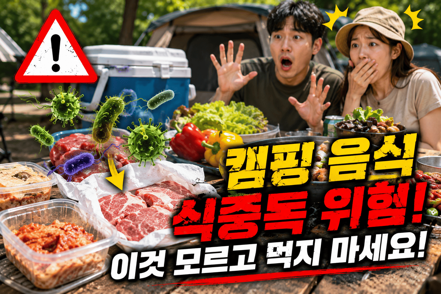 캠핑장 식중독 예방 (야외음식, 보관관리, 위생점검)