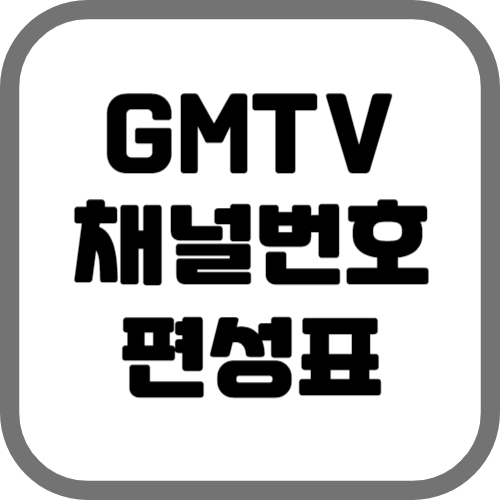 GMTV 채널번호 및 편성표