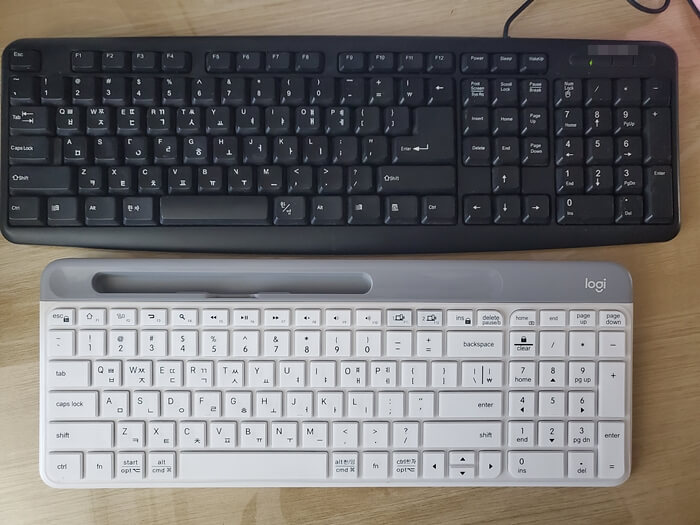 일반키보드와 로지텍