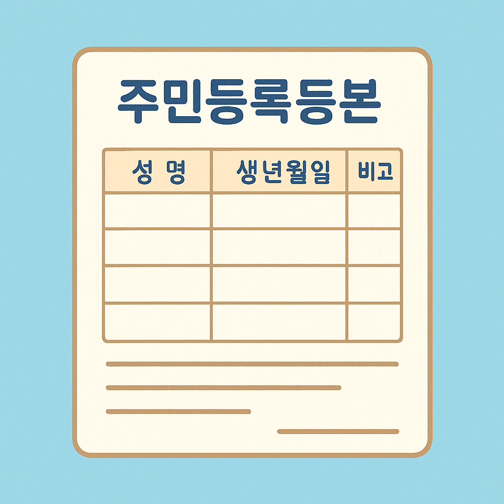 주민등록등본 발급