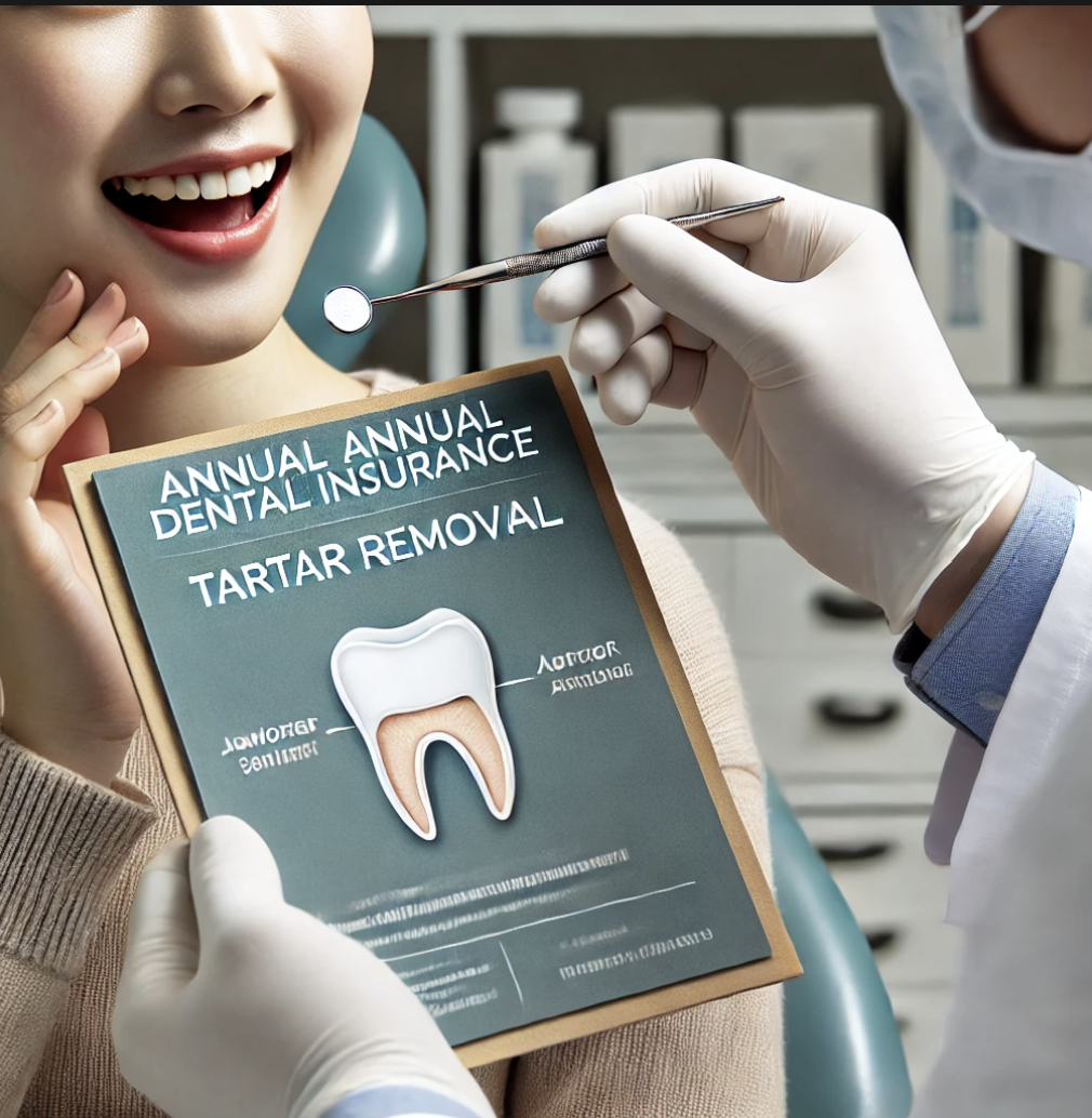 건강한 치아관리에 대해 설명을 듣는 모습