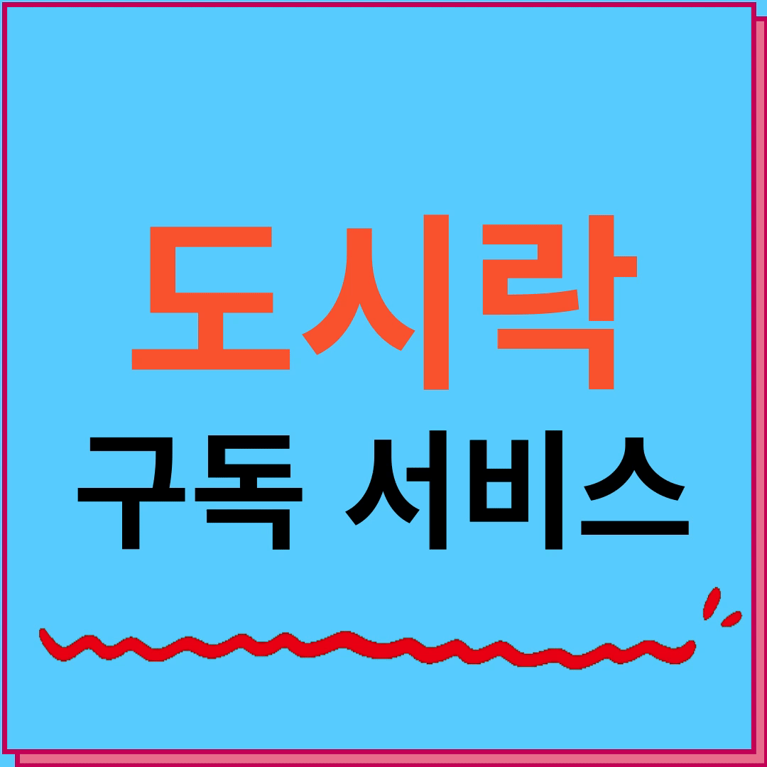 도시락 구독 서비스