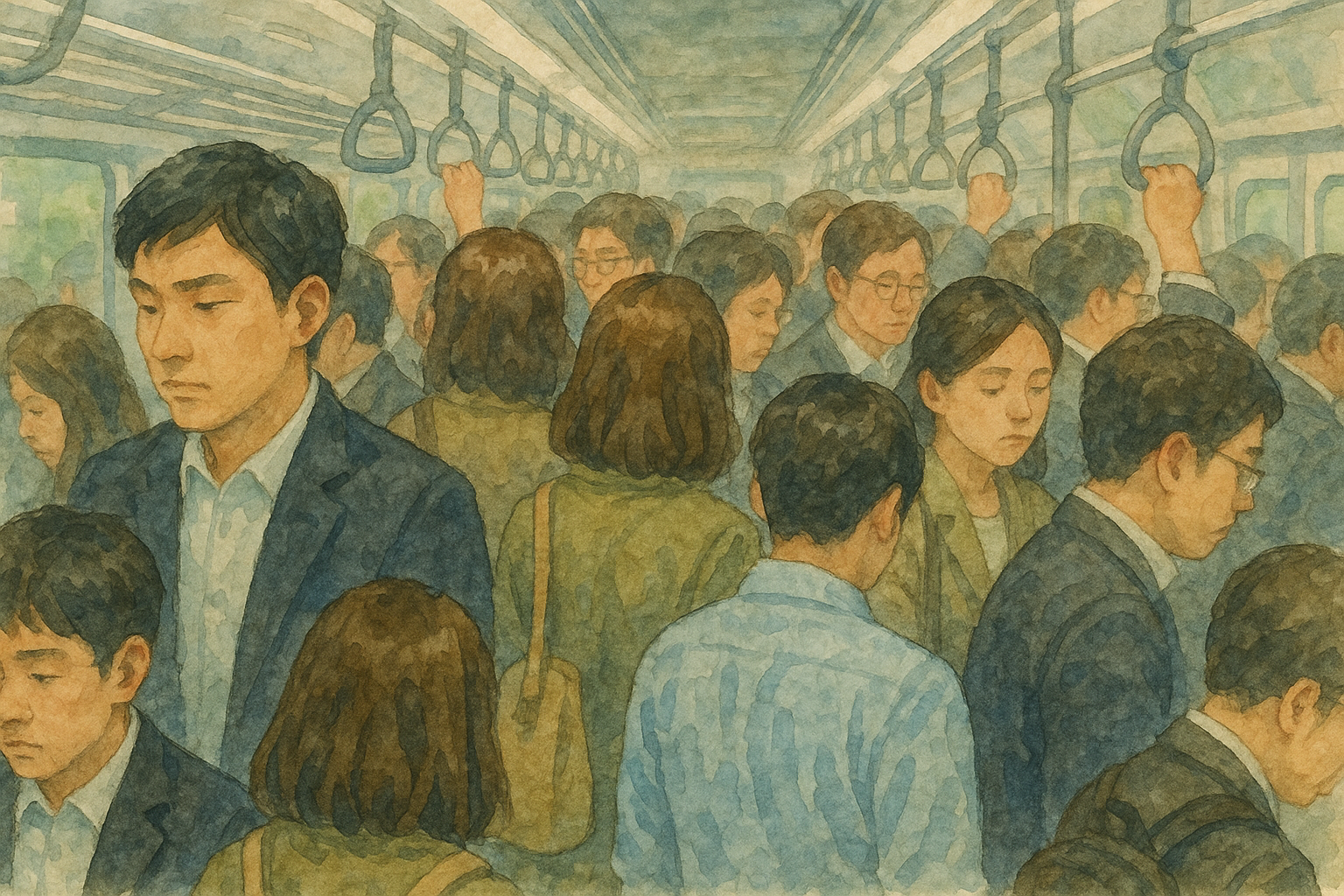 바쁜 지하철의 일상적 풍경