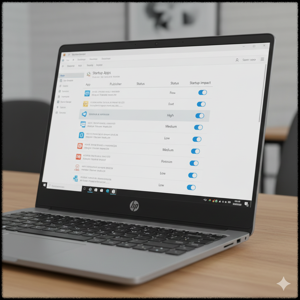 작업 관리자를 이용해 Windows 11 시작 프로그램을 비활성화하는 모습