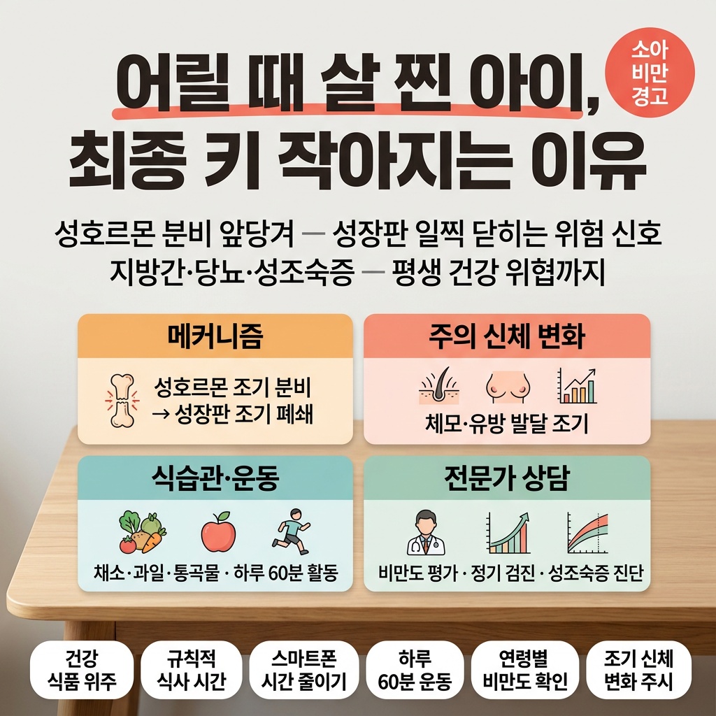 어릴 때 살찐 아이, 최종 키 작아지는 이유