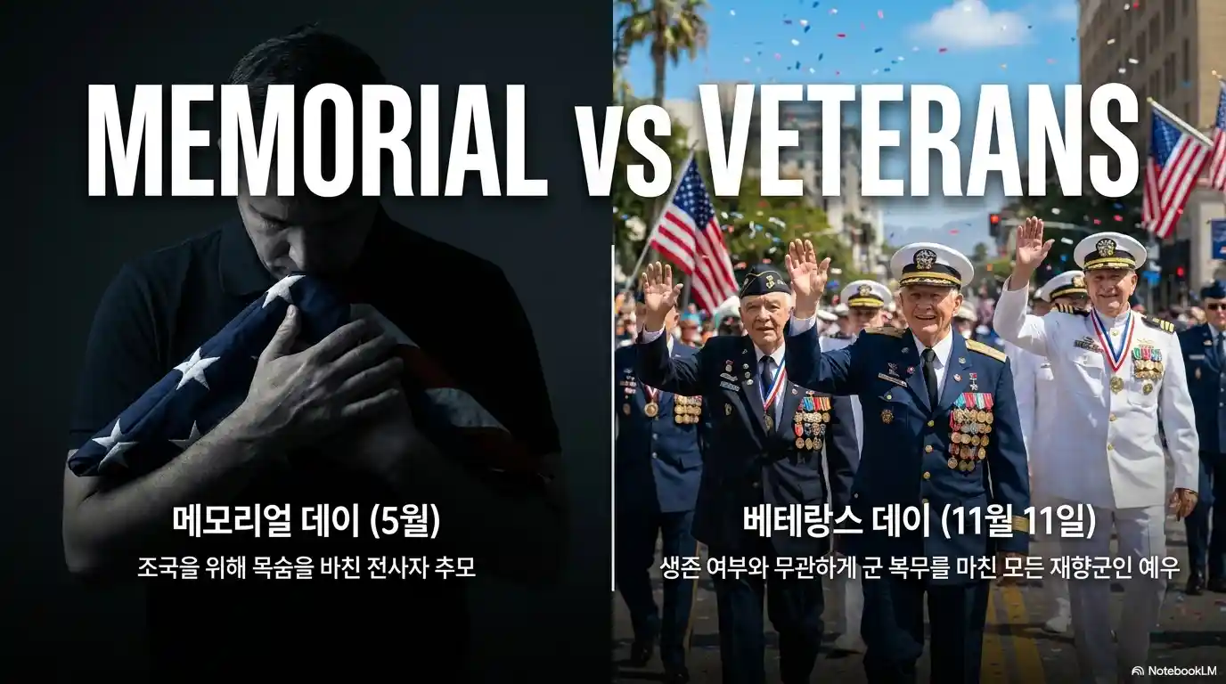 메모리얼 데이와 베테랑스 데이 차이