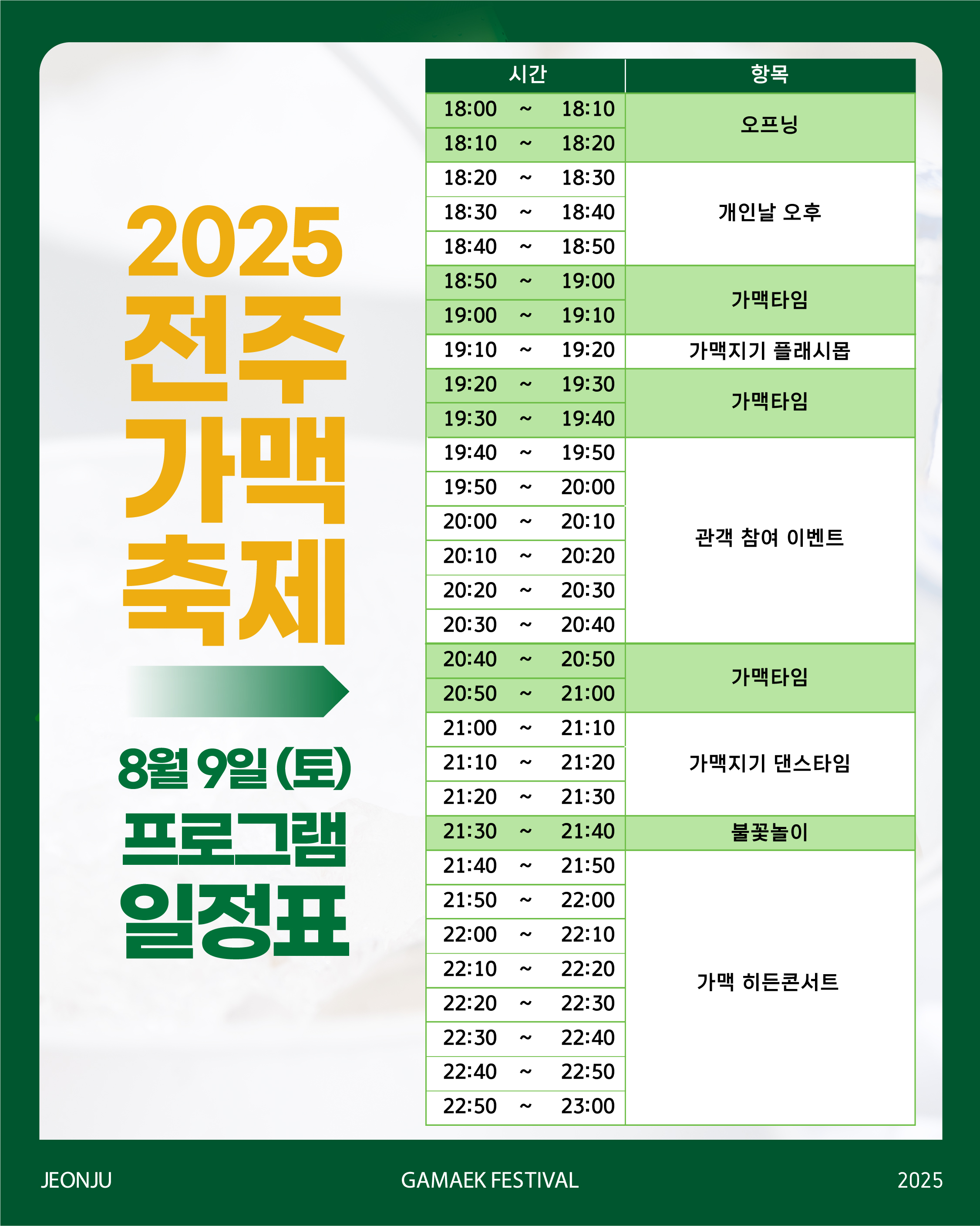 2025년 가맥축체 셋째날