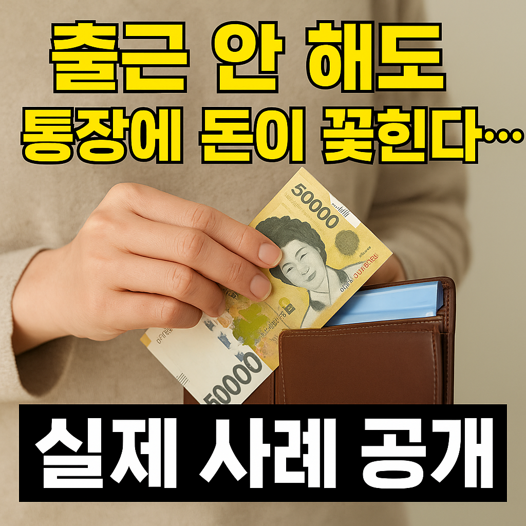 출근 안 해도 통장에 돈이 꽂힌다… 실제 사례 공개