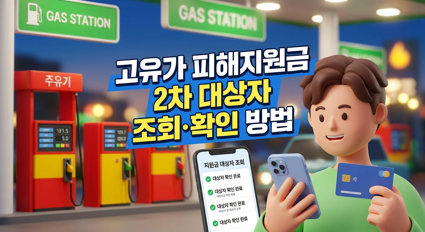 고유가 피해지원금 2차 대상자 조회 확인 방법 &mdash; 카드사&middot;건강보험공단 단계별