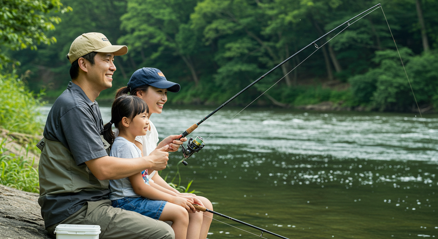 낚시 초보도 대환영! 6월, 가족과 함께 즐거운 강낚시 자연체험