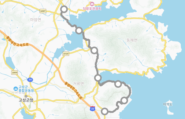 경남 고성 관광명소 가볼만한곳 둘레길 남파랑길 12, 13코스